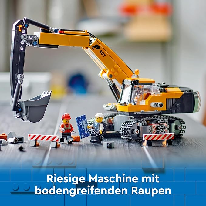 Buy Lego City Yellow Construction Excavator 60420 With 633pcs | Yallatoys.com