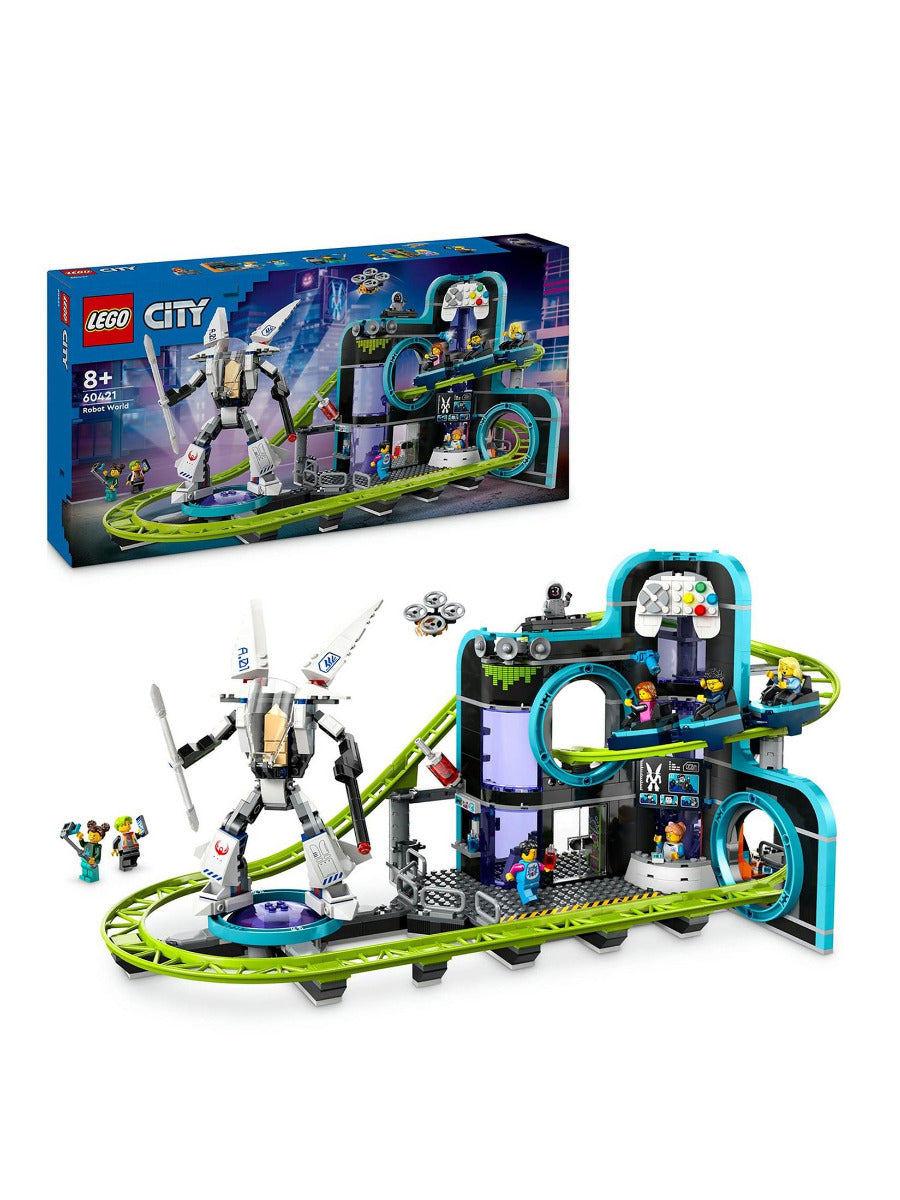 Buy Lego City Robot World Roller Coaster Park 60421 With 968pcs | Yallatoys.com