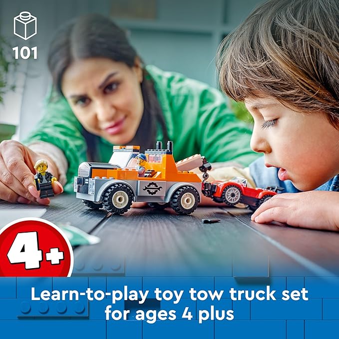 Buy Lego City Tow Truck and Sports Car Repair 60435 With 101pcs | Yallatoys.com