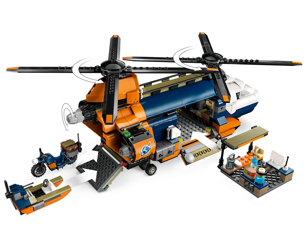 Buy Lego City Jungle Explorer Helicopter at Base Camp 60437 With 881pcs | Yallatoys.com