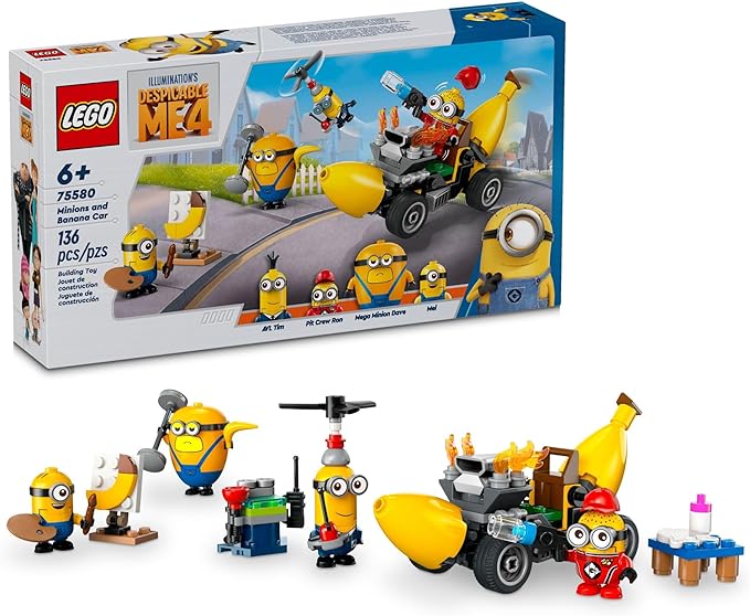 Buy Lego Despicable Me 4 Minions and Banana Car 75580 With 136pcs | Yallatoys.com
