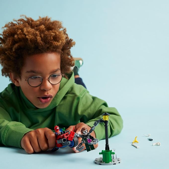 Buy Lego Marvel Motorcycle Chase SpiderMan Vs Doc Ock 76275 with 77pcs | Yallatoys.com