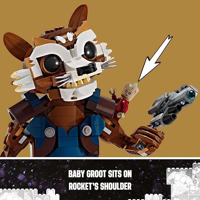Buy Lego Marvel Rocket and Baby Groot 76282 with 566pcs | Yallatoys.com