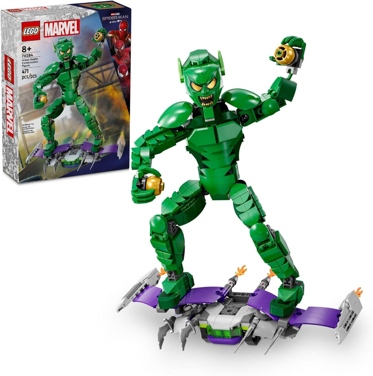 Buy Lego Marvel Green Goblin Construction Figure Building Toy with 471pcs | Yallatoys.com