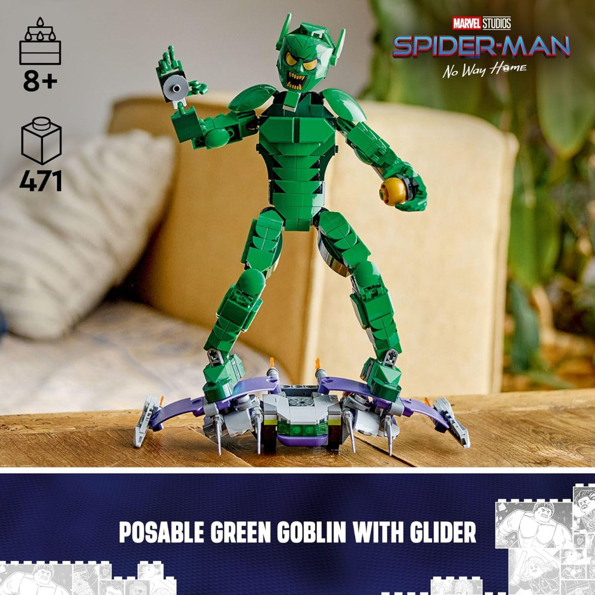 Buy Lego Marvel Green Goblin Construction Figure Building Toy with 471pcs | Yallatoys.com