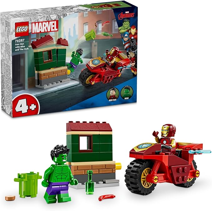 Buy Lego Marvel Iron Man With Bike And The Hulk 76287 With 68pcs | Yallatoys.com