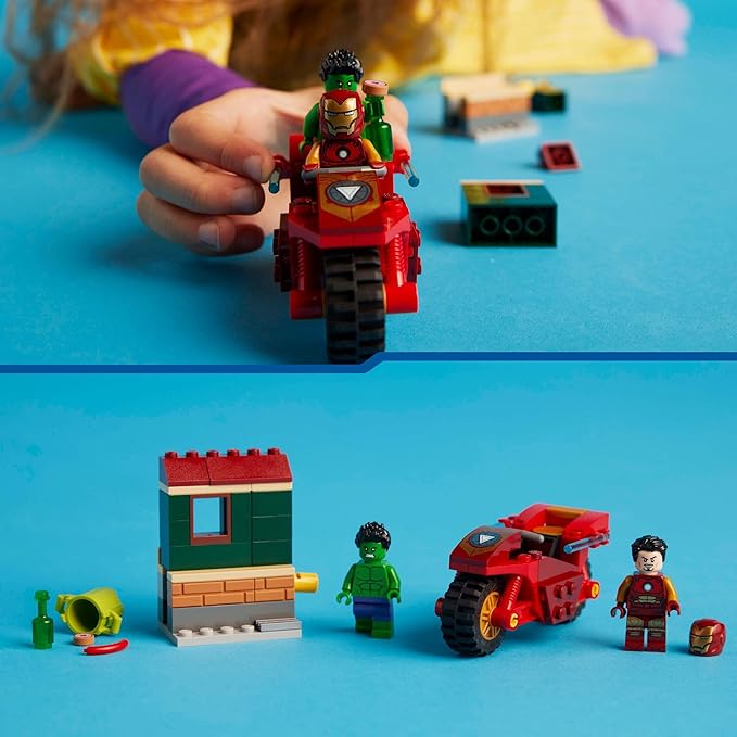 Buy Lego Marvel Iron Man With Bike And The Hulk 76287 With 68pcs | Yallatoys.com