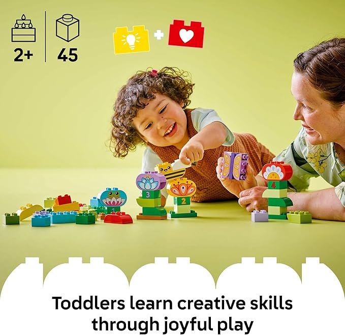 Buy Lego Duplo Town Creative Garden & Flowers Colour-Sorting Stacking Toy 10444 with 45 pcs | Yallatoys.com