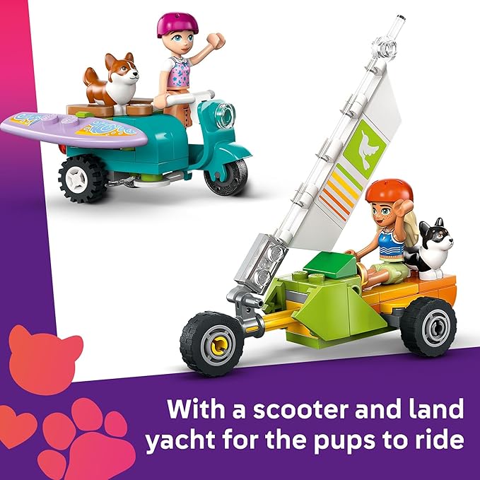 Buy Lego Friends Surfing Dogs and Scooter Adventure 42641 with 113 pcs | Yallatoys.com