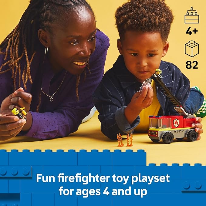 Buy Lego City Fire Engine with Ladder Firefighter 60463 82 pcs | Yallatoys.com