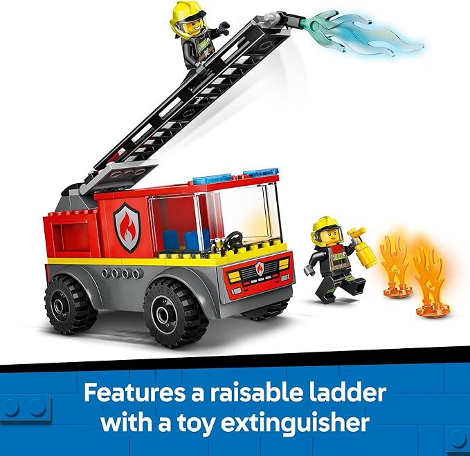 Buy Lego City Fire Engine with Ladder Firefighter 60463 82 pcs | Yallatoys.com