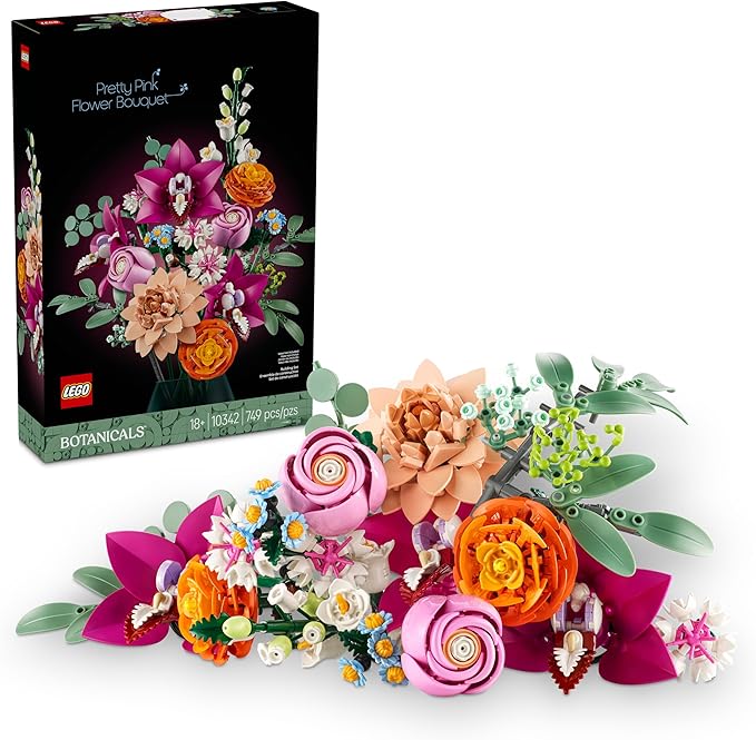 Buy Lego Botanicals Pretty Pink Flower Bouquet Floral Decor 10342 749pcs | Yallatoys.com