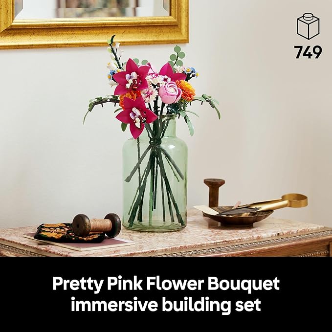 Buy Lego Botanicals Pretty Pink Flower Bouquet Floral Decor 10342 749pcs | Yallatoys.com