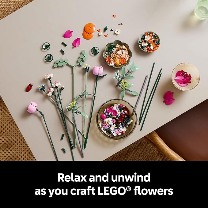 Buy Lego Botanicals Pretty Pink Flower Bouquet Floral Decor 10342 749pcs | Yallatoys.com