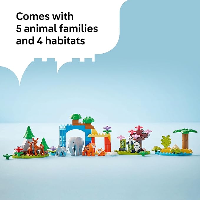 Buy Lego Duplo Town 3in1 Wild Animal Families Set Learning Toy 10446 with 92 pcs | Yallatoys.com