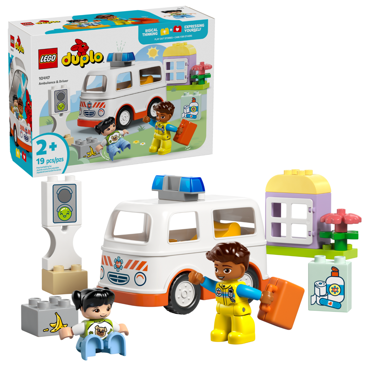 Buy Lego Duplo Ambulance & Driver 10447 with 19 pcs | Yallatoys.com