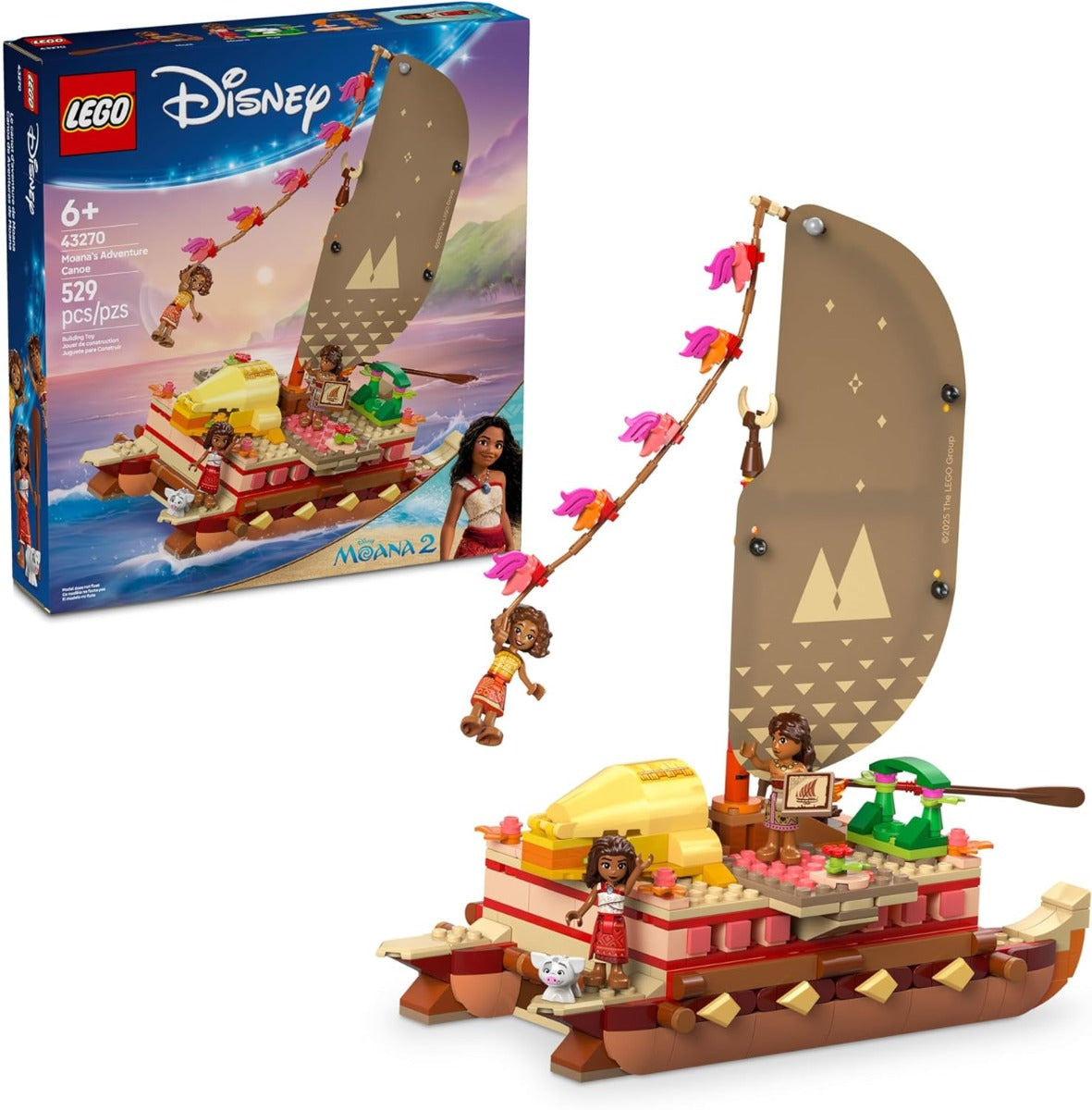 Buy Lego Disney Moanas Adventure Canoe 43270 With 523pcs | Yallatoys.com