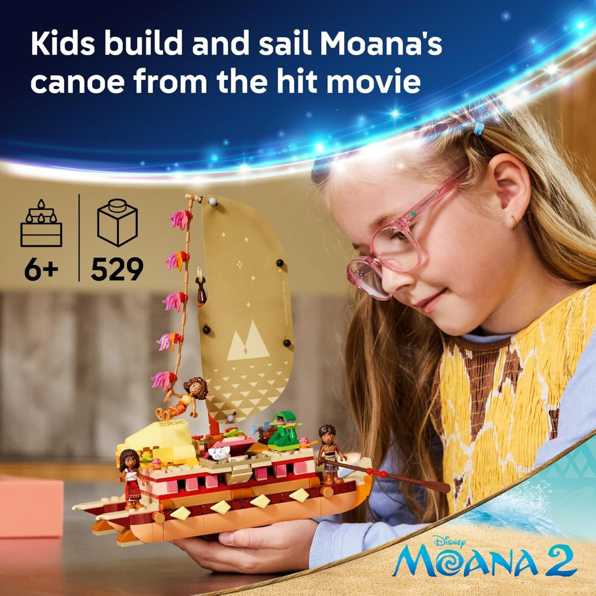 Buy Lego Disney Moanas Adventure Canoe 43270 With 523pcs | Yallatoys.com