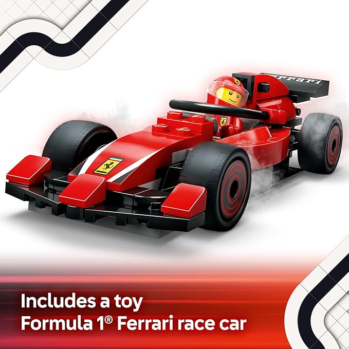 Buy Lego City F1 Pit Stop & Pit Crew with Ferrari Car Racing Vehicle Toy 60443 322 pcs | Yallatoys.com