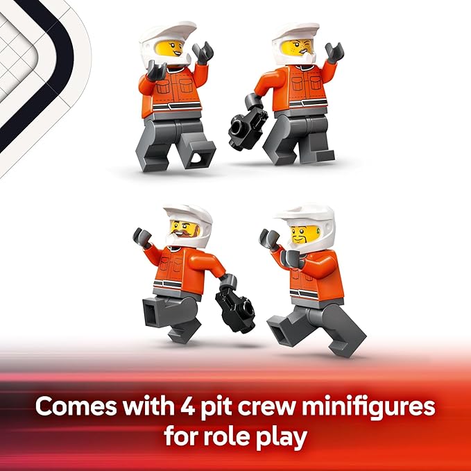 Buy Lego City F1 Pit Stop & Pit Crew with Ferrari Car Racing Vehicle Toy 60443 322 pcs | Yallatoys.com