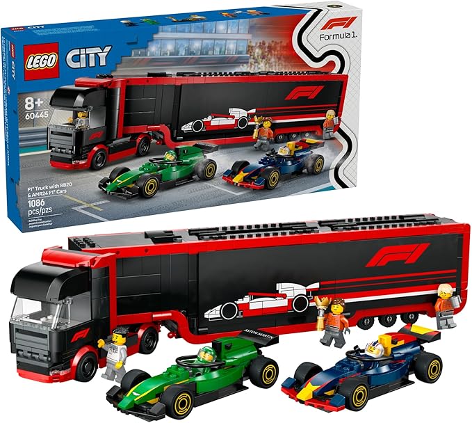 Buy Lego City F1 Truck with RB20 & AMR24 F1 Car 60445 with 1086 pcs | Yallatoys.com