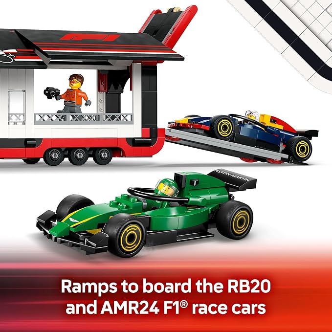 Buy Lego City F1 Truck with RB20 & AMR24 F1 Car 60445 with 1086 pcs | Yallatoys.com