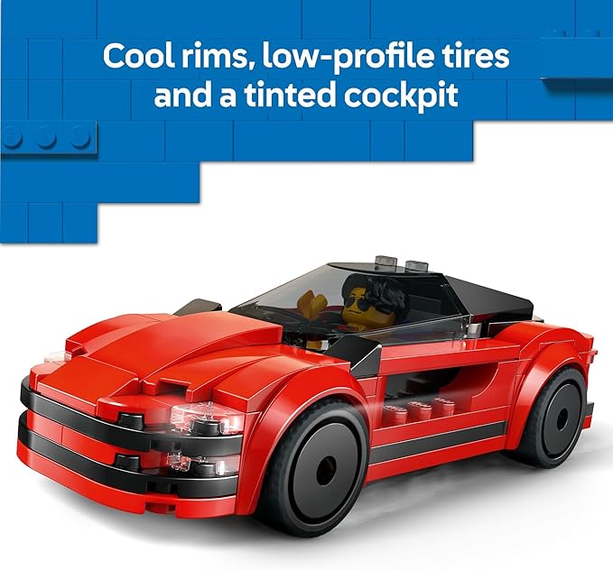 Buy Lego City Red Sports Car Supercar Toy Vehicle Set 60448 with 109 pcs | Yallatoys.com