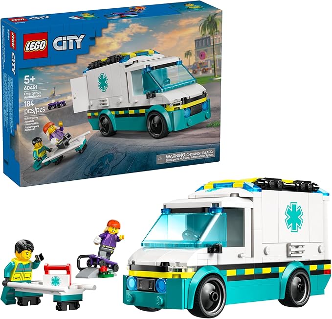 Buy Lego City Emergency Ambulance Toy Truck Building Set 60451 184 pcs | Yallatoys.com