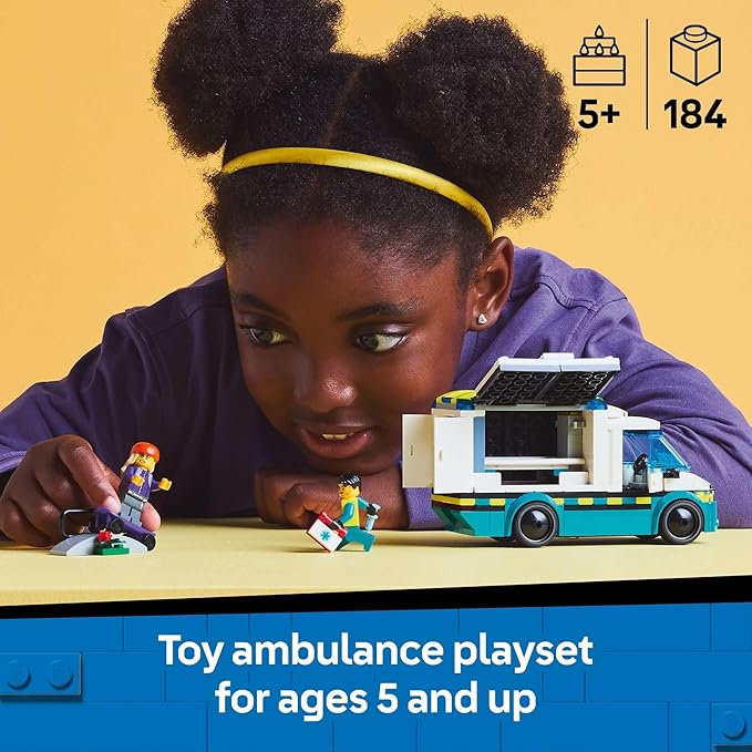 Buy Lego City Emergency Ambulance Toy Truck Building Set 60451 184 pcs | Yallatoys.com