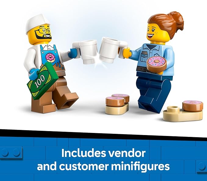 Buy Lego City Doughnut Truck Playset Vendor Vehicle Toy 60452 196 pcs | Yallatoys.com