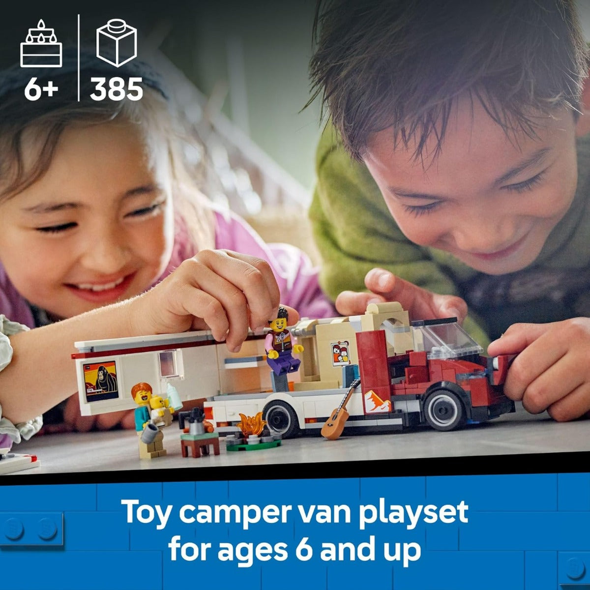 Buy Lego City Holiday Adventure Camper Van Toy Vehicle Set 60454 385 pcs | Yallatoys.com