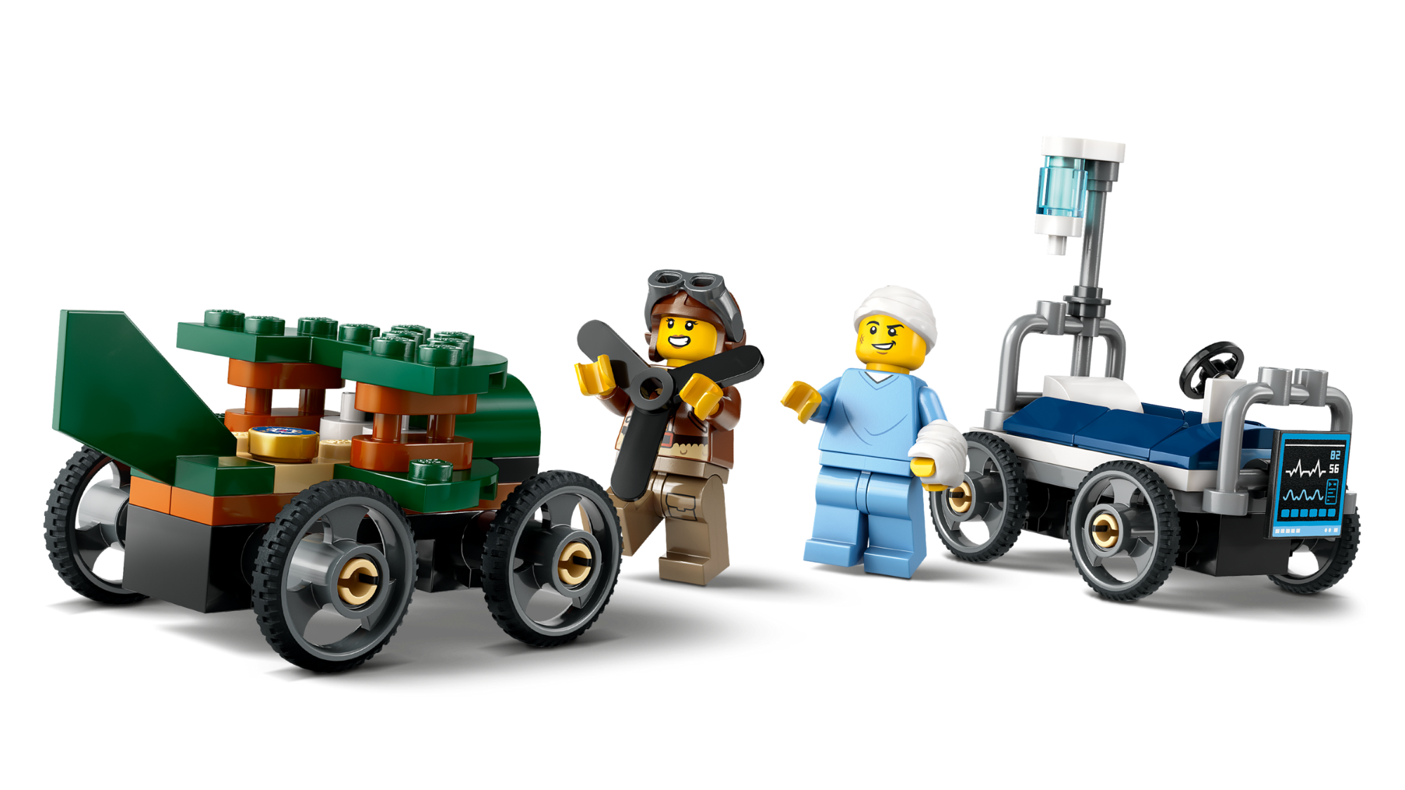Buy Lego City Airplane Vs. Hospital Bed Race Car Pack 60459 70 pcs | Yallatoys.com