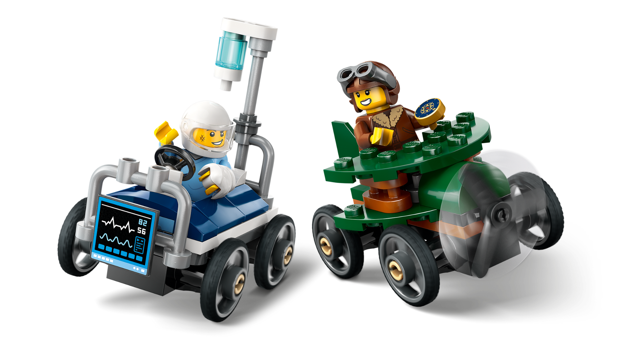 Buy Lego City Airplane Vs. Hospital Bed Race Car Pack 60459 70 pcs | Yallatoys.com
