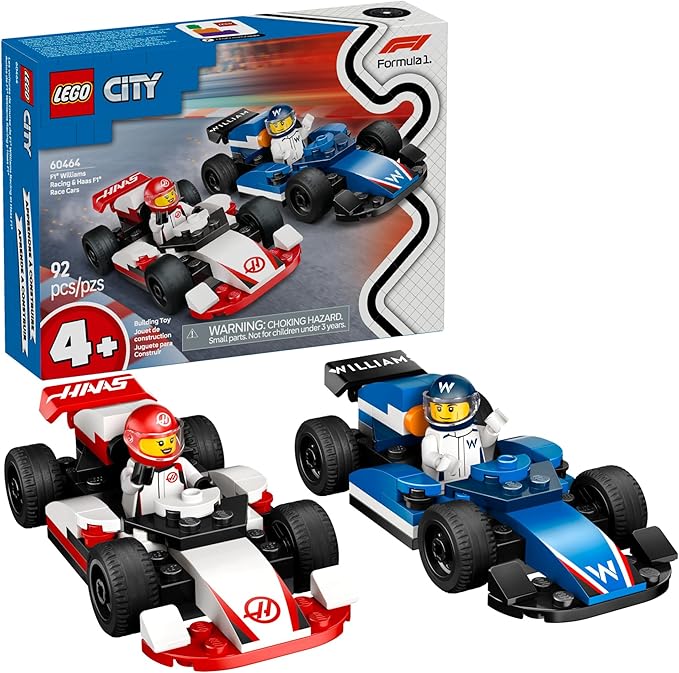 Buy Lego City F1 Williams Racing & Haas F1¨ Race Cars Vehicle Toy Set 60464 92 pcs | Yallatoys.com