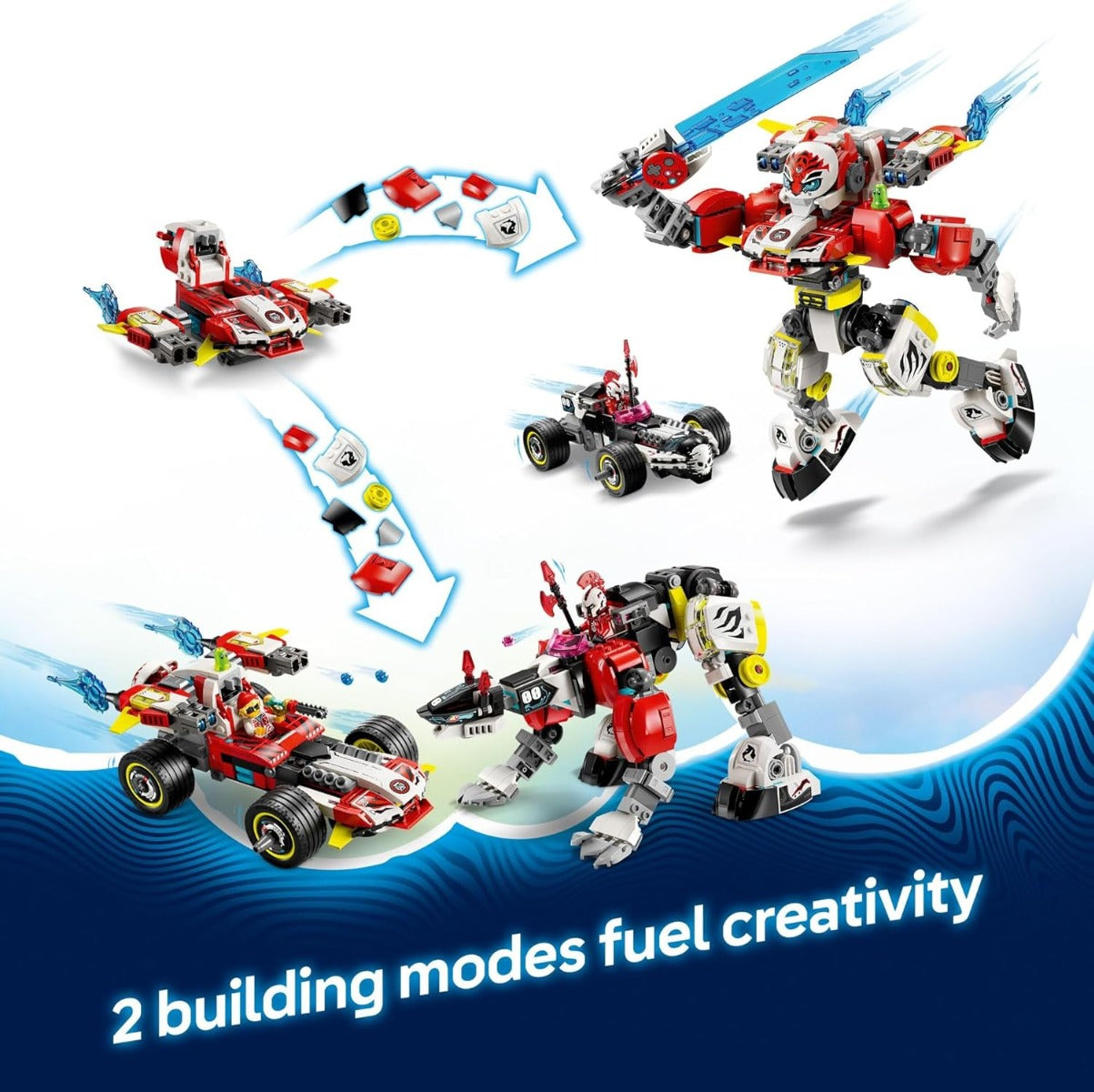 Buy Lego DREAMZzz Coopers Tiger Mech & Zeros Hot Rod Car 71497 with 10067 pcs | Yallatoys.com