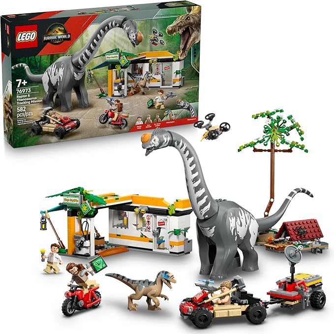 Buy Lego Jurassic World Raptor And Titanosaurus Tracking Mission | Yallatoys.com