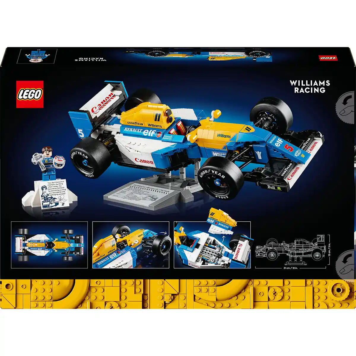 Buy Lego Icons Williams Racing FW14B And Nigel Mansell 10353 | Yallatoys.com