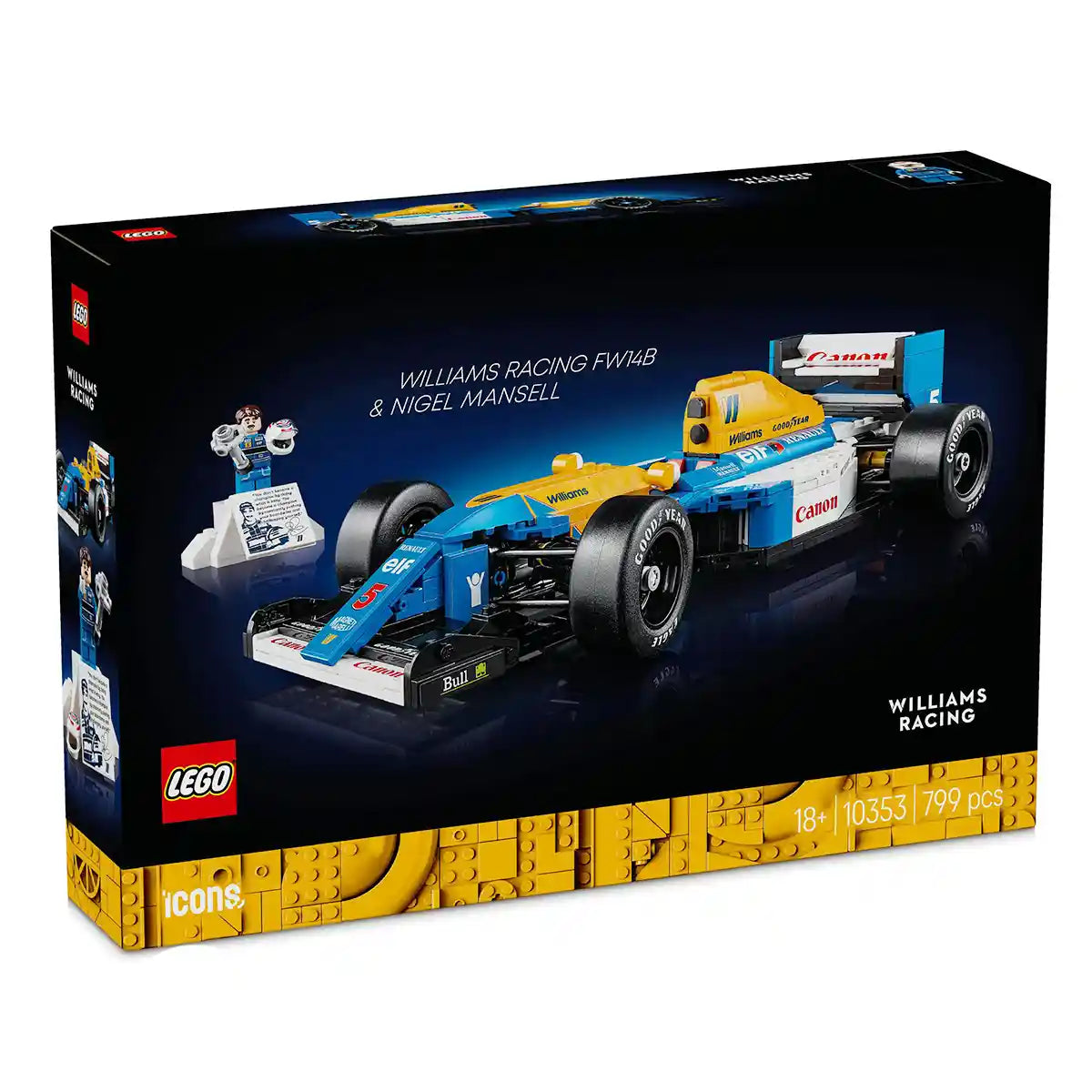Buy Lego Icons Williams Racing FW14B And Nigel Mansell 10353 | Yallatoys.com