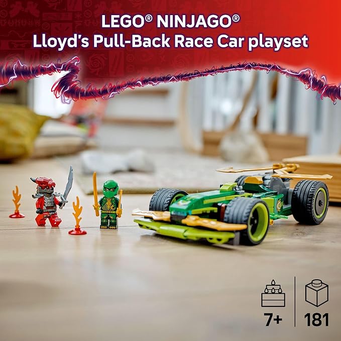Buy Lego Ninjago Lloyd's Pull-Back Race Car 71828 181 pcs | Yallatoys.com