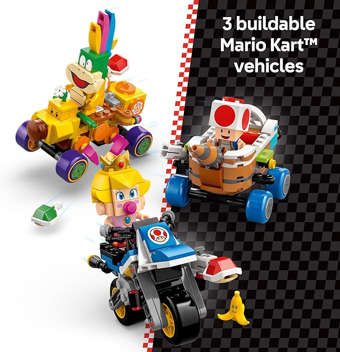 Buy Lego Super Mario Mario Kart Baby Peach & Grand Prix Set Home Circuit 72036 with 823 pcs | Yallatoys.com