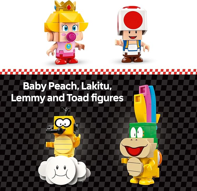 Buy Lego Super Mario Mario Kart Baby Peach & Grand Prix Set Home Circuit 72036 with 823 pcs | Yallatoys.com