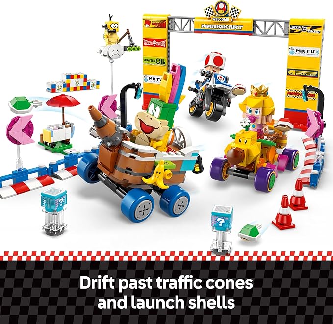 Buy Lego Super Mario Mario Kart Baby Peach & Grand Prix Set Home Circuit 72036 with 823 pcs | Yallatoys.com