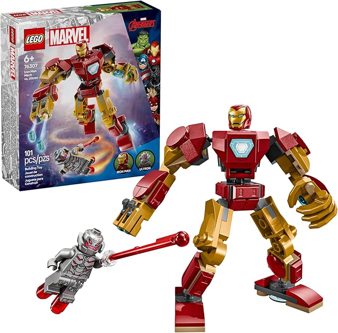 Buy Lego Marvel Iron Man Mech vs. Ultron Building Toy Set 76307 101 pcs | Yallatoys.com