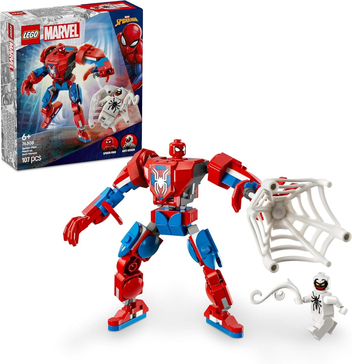 Buy Lego Marvel 76308 Spider-Man Mech Vs. Anti-Venom 107Pcs | Yallatoys.com