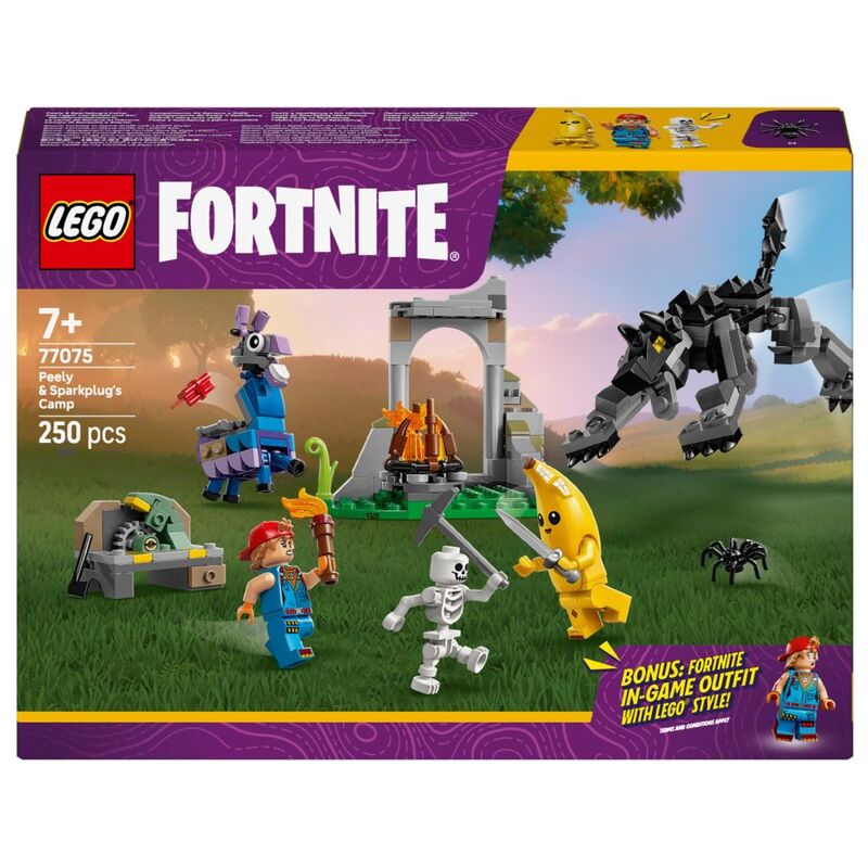 Buy Lego Fortnite Peely & Sparkplug’s Camp Video Game Building Set 77075 (300 Pieces) | Yallatoys.com