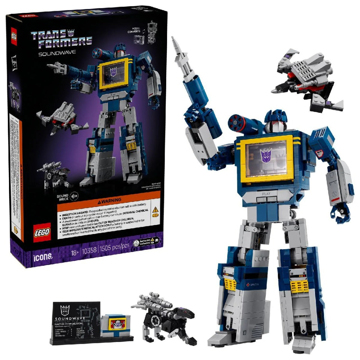 Buy Lego 10358 Icons Transformers Soundwave 1505Pcs | Yallatoys.com
