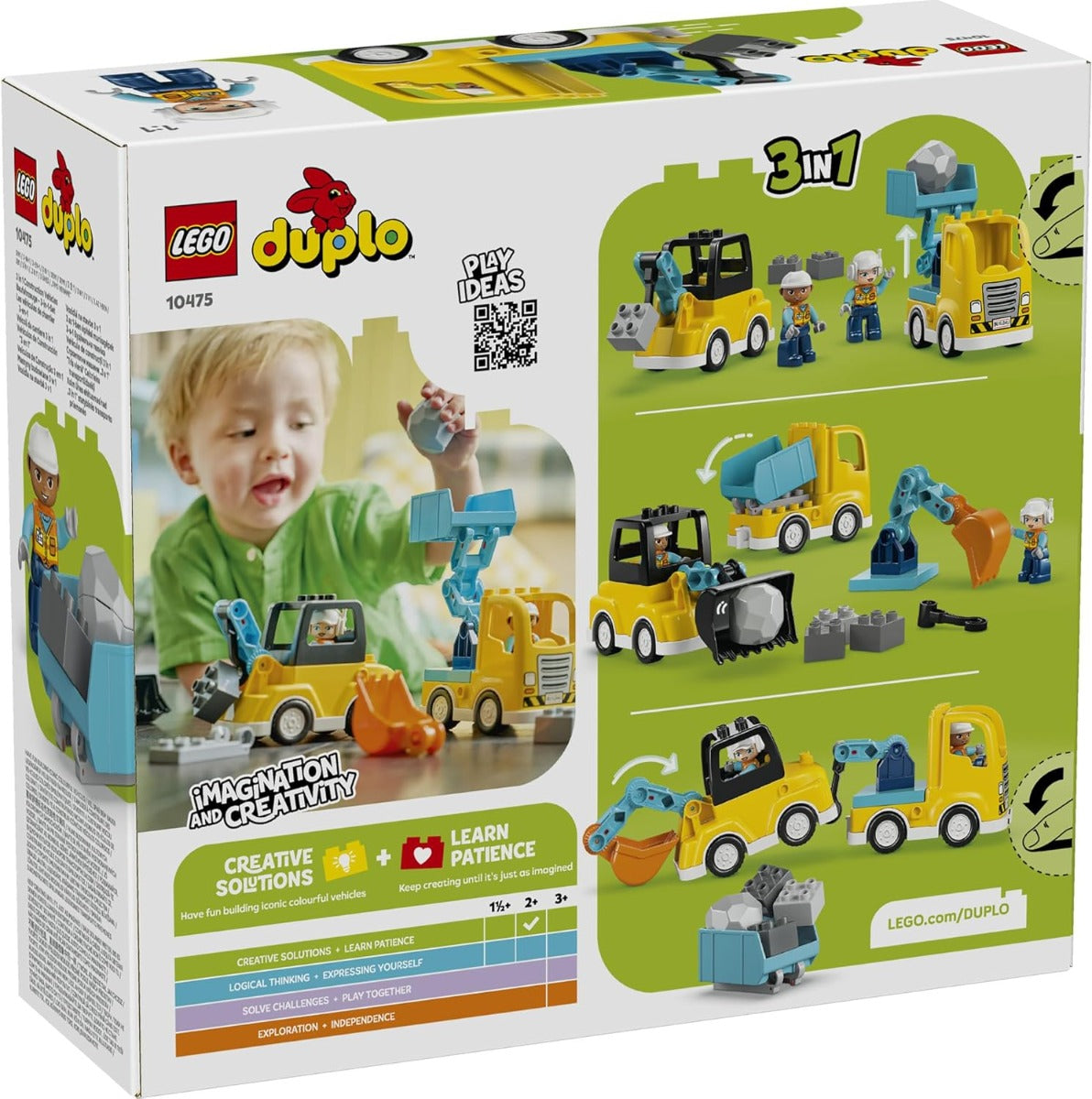 Buy Lego Duplo 10475 3 in 1 Construction Vehicles 22Pcs | Yallatoys.com