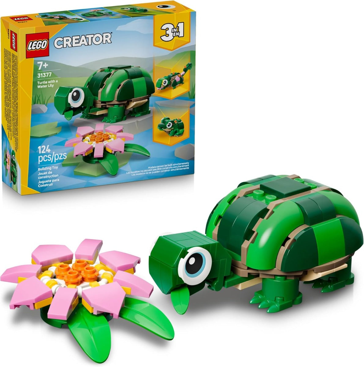 Buy Lego Creator 31377 Turtle with a Water Lily Flower 124Pcs | Yallatoys.com