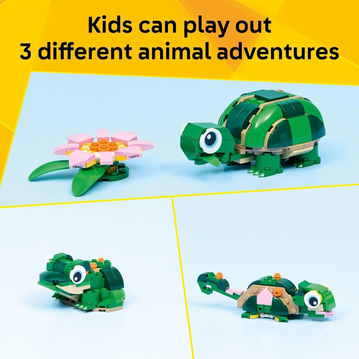 Buy Lego Creator 31377 Turtle with a Water Lily Flower 124Pcs | Yallatoys.com