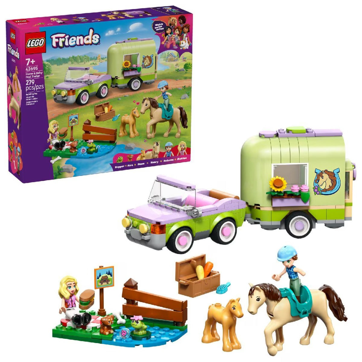 Buy Lego Friends 42695 Horse and Baby Foal Trailer | Yallatoys.com